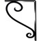 Ekena Millwork Edwards Wrought Iron Bracket, (Triple center brace), Powder Coated Black 2"W x 7 1/2"D x 10"H BKTM02X07X10TED - alternate 7